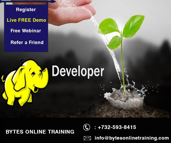 bytesonline's tweet image. #HadoopDevelopment #onlinetraining
Get #FREE Live Demo
Register:goo.gl/RnB9Xo
#BYTESONLINETRAINING