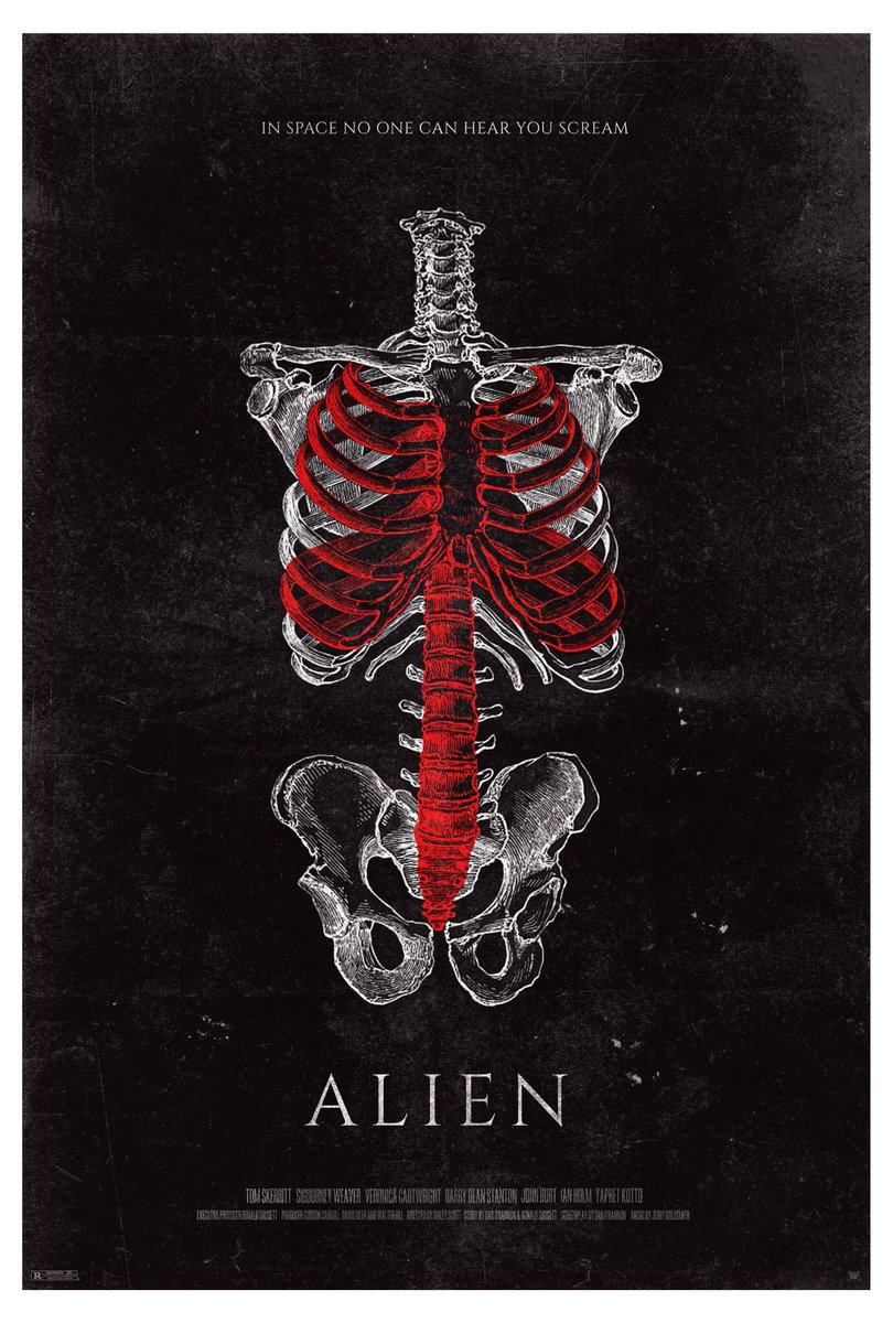 PosterSpy's tweet image. POSTER GIVEAWAY: Win a signed Alien print by @dgrahamdesign1. To win, simply follow @PosterSpy and @dgrahamdesign1 and RT this tweet. 💀