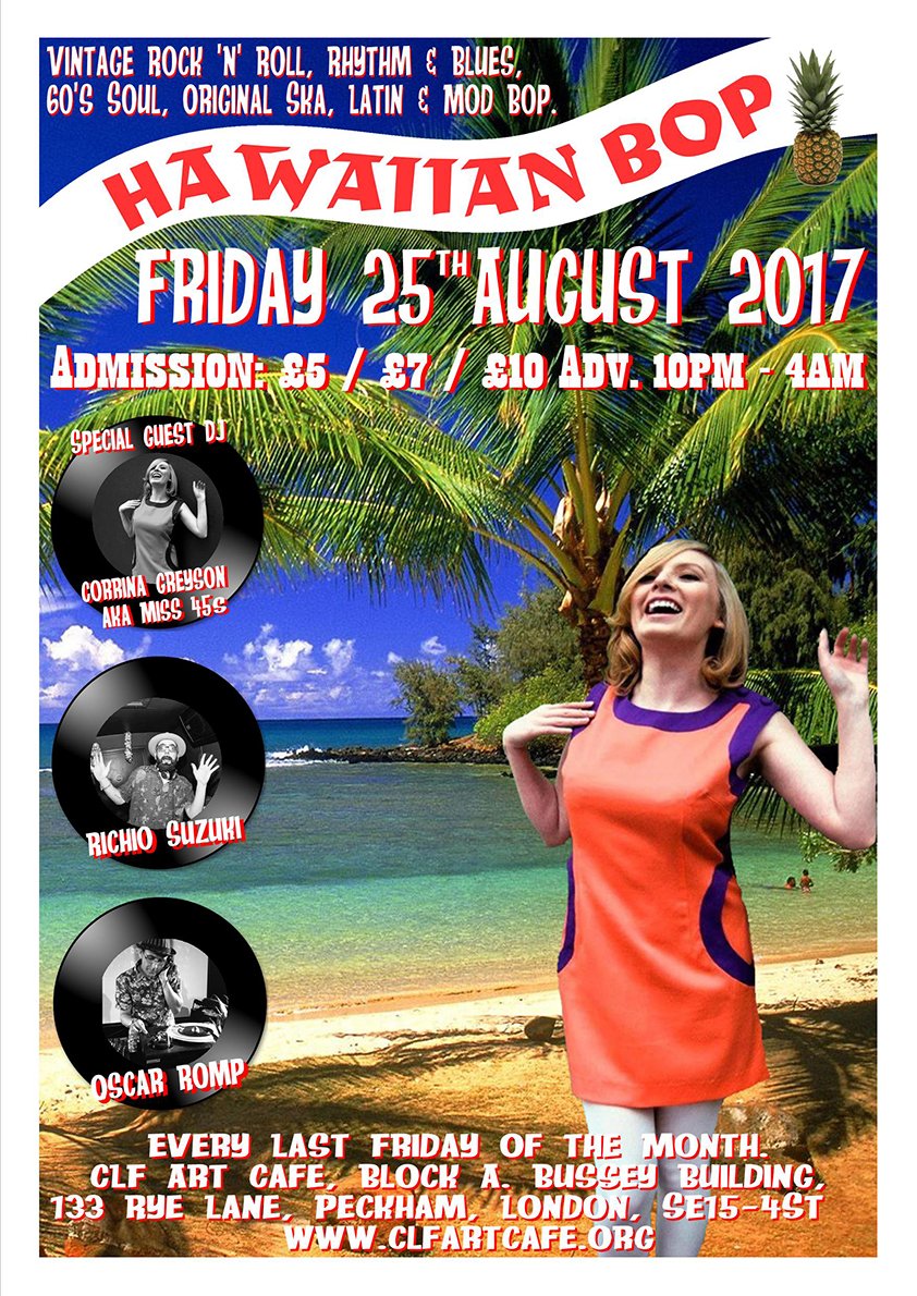 clfartcafe's tweet photo. Aloha Baby! Hawaiian Bop are joined by @Miss45s this Friday!

Come get retrolicious - https://t.co/IzqHwcYrQU https://t.co/Ojblhzwpwv