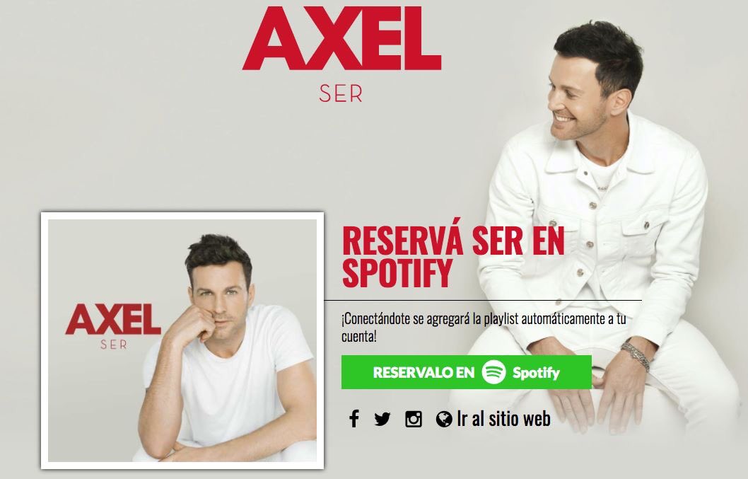 AxelOficial's tweet photo. Reserva #SER en @SpotifyARG https://t.co/gFAcWqJZku https://t.co/lQZO2IF9pK