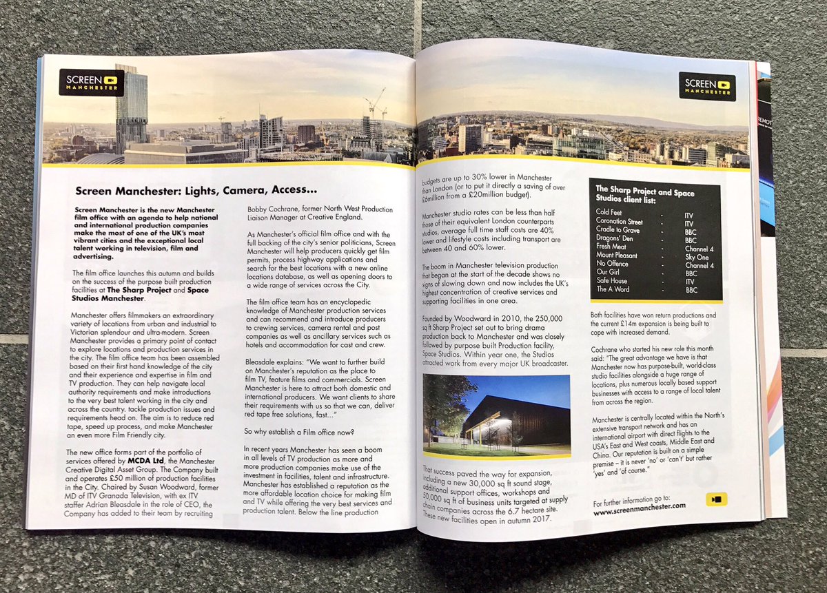 Screen_Mcr's tweet photo. & to find out more about #ScreenMamchester, the new film office for Manchester, pick up a copy of @televisualmedia today at #EdTvFest 🐝🎬 https://t.co/JrIO2446zO
