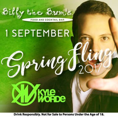 Billythebums's tweet photo. Save the Date #1September #SpringFling2017  @kyleworde @Billythebums @DJninjanigel @NigelOctave https://t.co/g19ytudRnA