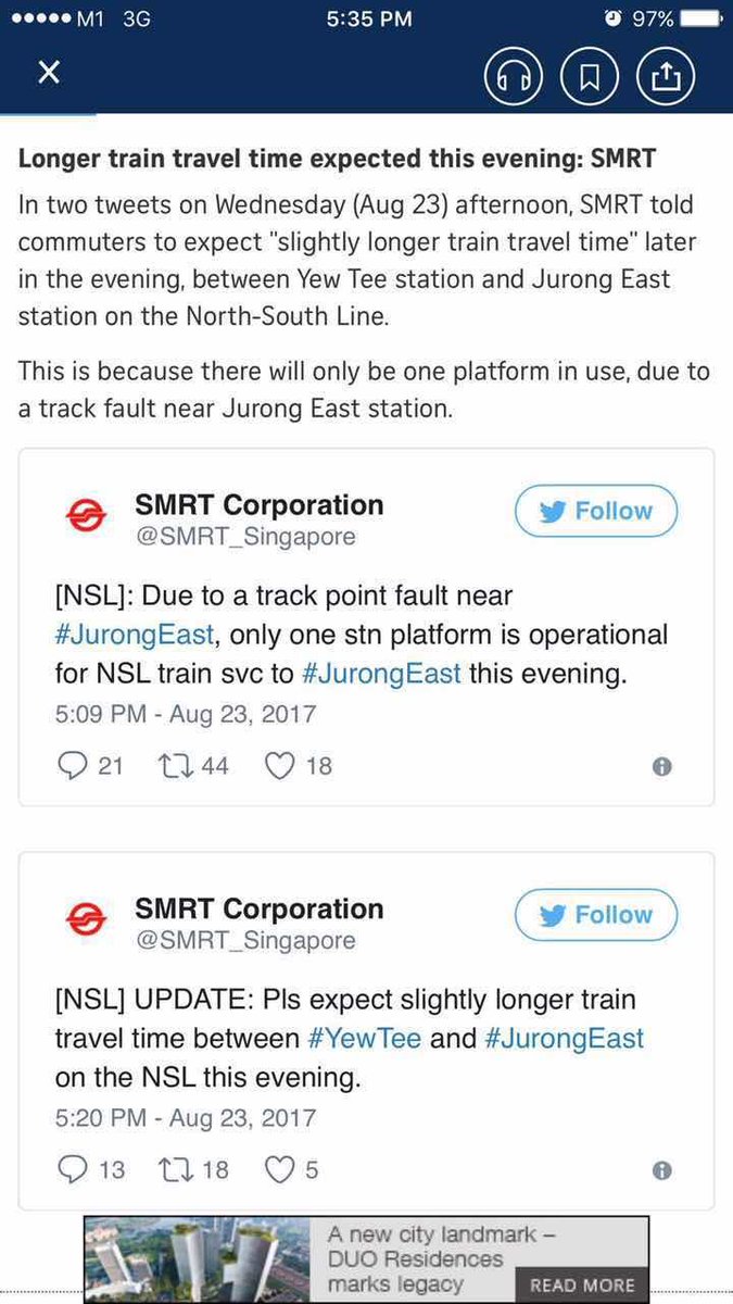 TonySky888's tweet photo. @SMRT_Singapore SMRT=Singapore Most Ridiculous Transport
How many times of train faults should we expect?
SMRT CEO should resign, incapable to perform! https://t.co/NPtwTd0bm9