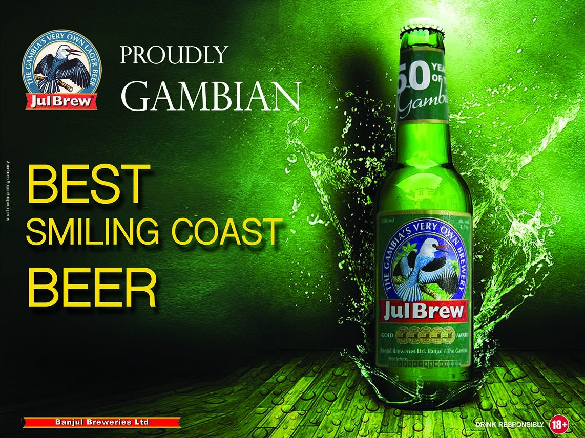 BanjulBreweries's tweet photo. The Gambia's very own beer brewed by @BanjulBreweries.
You can find it in every supermarket, bar, restaurant near you ππ
#JulbrewBeer https://t.co/LjmEdZJGXo