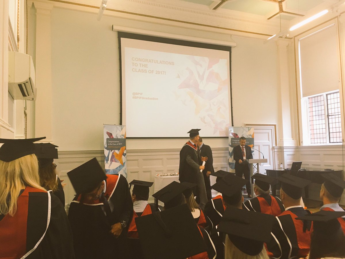 BPIF's tweet photo. Our graduates collecting their diplomas! Well done to you all! #BPIFGraduation https://t.co/tza3cc9vRl