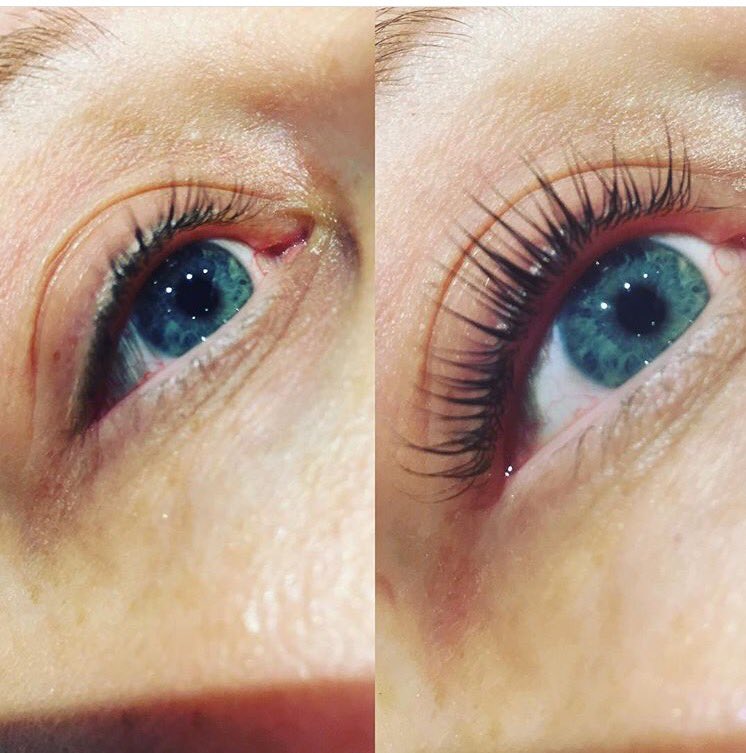 Before and after picture of <a href="/WigleySara/">Sara Wigley</a> LVL lashes by Hannah in our Leeds salon #lvl #lashes