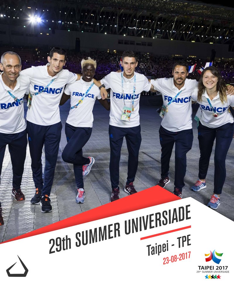 TBC_mc's tweet photo. #Taipei2017 @Alexis_Miellet et Margaux Nicollin s'apprêtent à débuter la compétition. Infos et live sur notre Facebook. 

📷 : FFSU
#tbc_mc https://t.co/5379F0Mlud