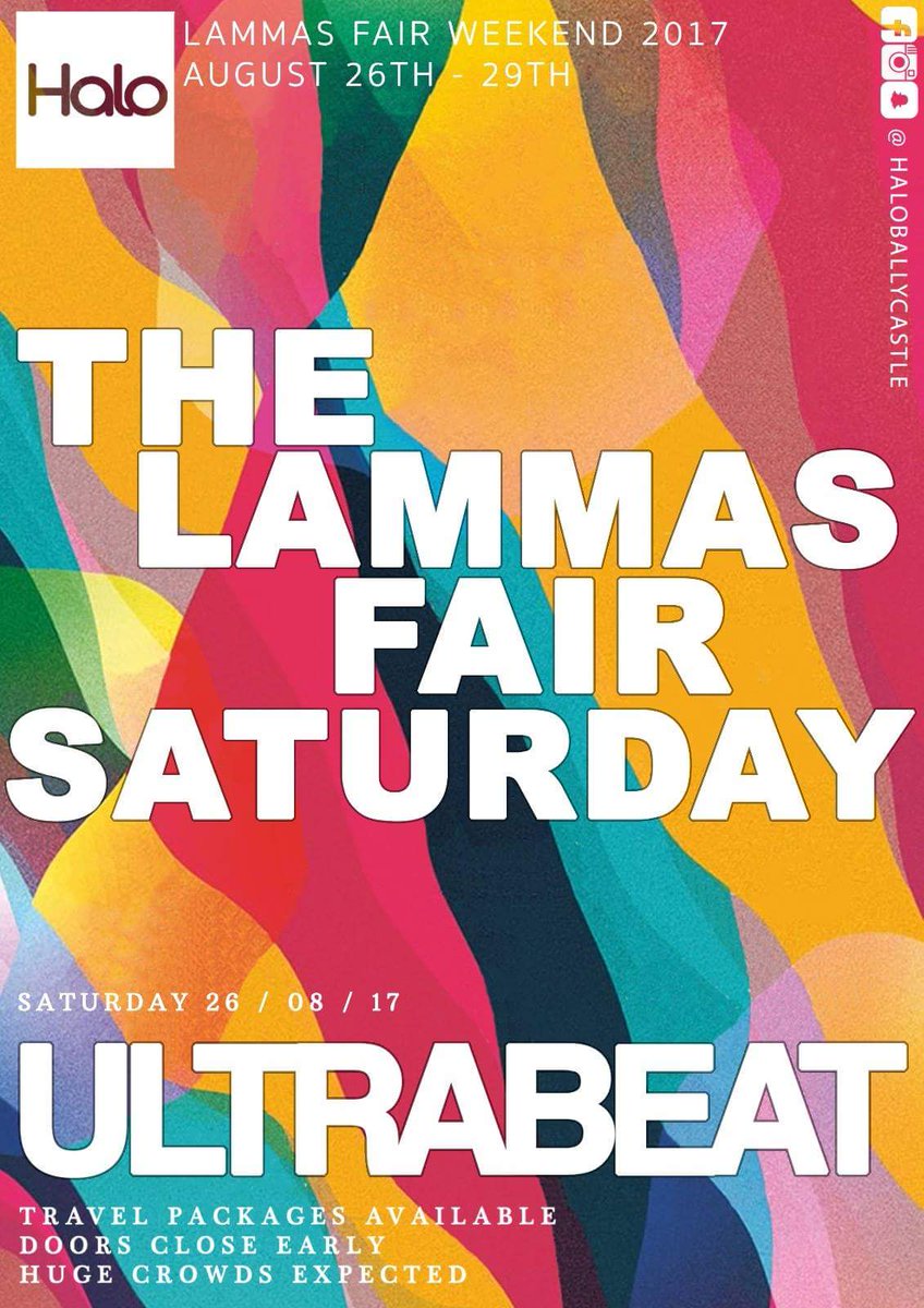 BOOM! @ULTRABEAT_  at @Haloballycastle #lammasfair 
This Saturday! #prettygreeneyes 💯🔥🔥🔥👊👊👊