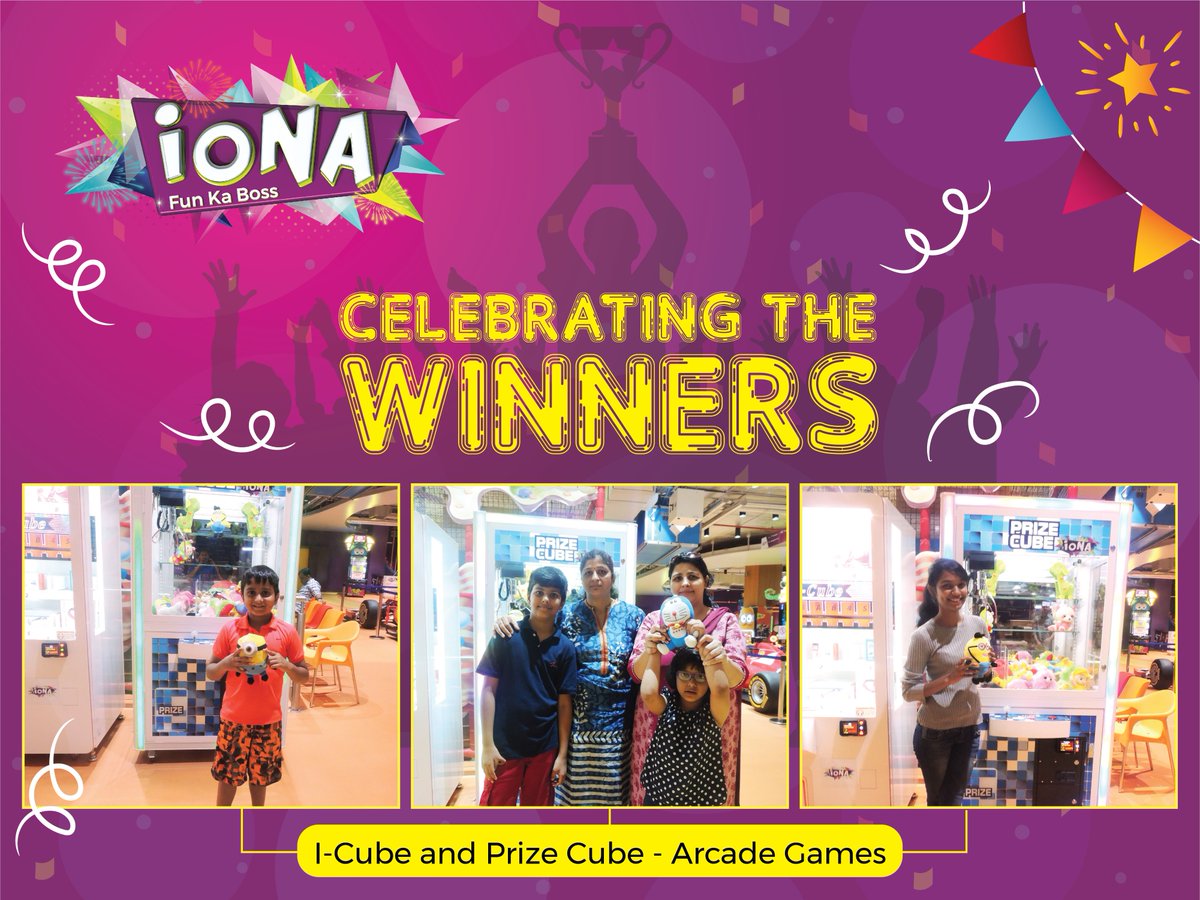 IONA_FunKaBoss's tweet photo. Congrats to the I-Cube and Prize Cube Winners! Try out our arcade games and stand a chance to win toys, gifts and some cool gadgets! https://t.co/UFi1eviQ8h