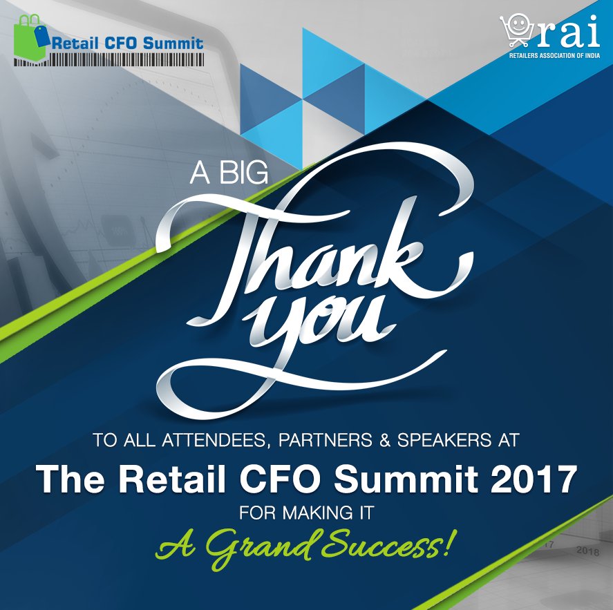 rai_india's tweet photo. Thanks to all for such an iteresting summit.  We couldn't have done it without you! #RetailCFOSummit https://t.co/FLGM48JJsv
