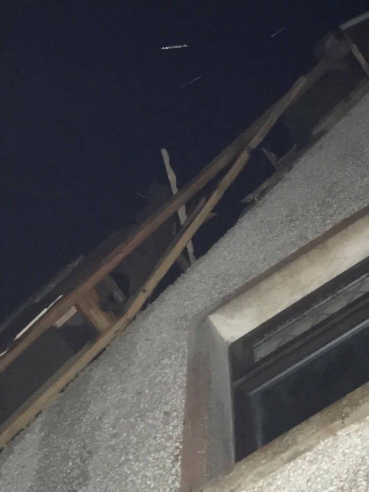 barrabest's tweet photo. Lightning struck this house between Ballynahinch &amp; Crossgar in County Down last night. Photos from Gareth McGreevy. https://t.co/IiVS2IPcgl