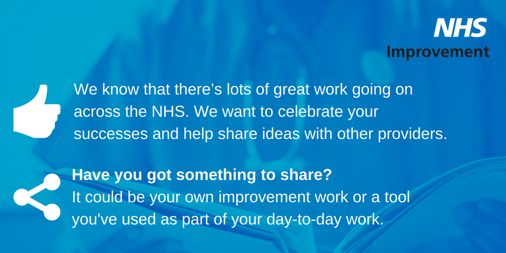 NHSImprovement's tweet image. Share your improvement projects/stories/learning - no matter how big or small improvement.nhs.uk/my-nhsi/sugges…  #NHS