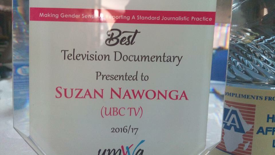 ubctvuganda's tweet photo. UBC's Suzan Nawonga wins the best Television Documentary award at the Gender Media Awards.  Congratulations Suzan. https://t.co/DXsVtW976c