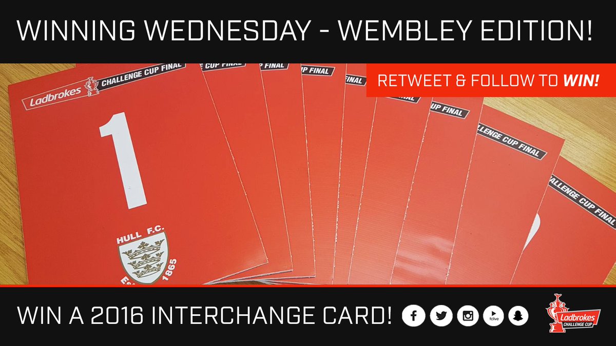 hullfcofficial's tweet photo. #winningWednesday - follow us and retweet this post for a chance to win a unique prize - one of the interchange cards from the 2016 final! https://t.co/JrL6mAJNgn