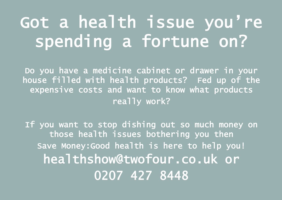Bored of spending money on health products ? Take yourself for a bit of hypochondriac? Save Money: Good Health wants to help you! #RT