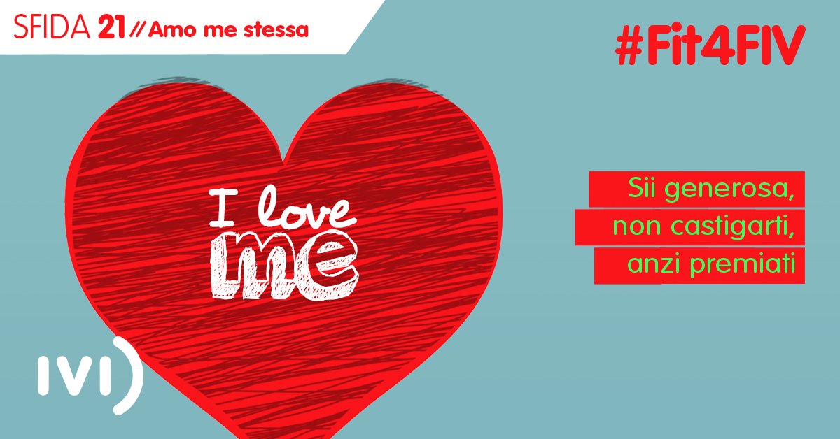iviitalia's tweet photo. Stare bene con se stessi è imprescindibile per essere felici. La nostra ultima #sfida #Fit4FIV è quella di amare molto te stessa. https://t.co/UUmYkP8SBM