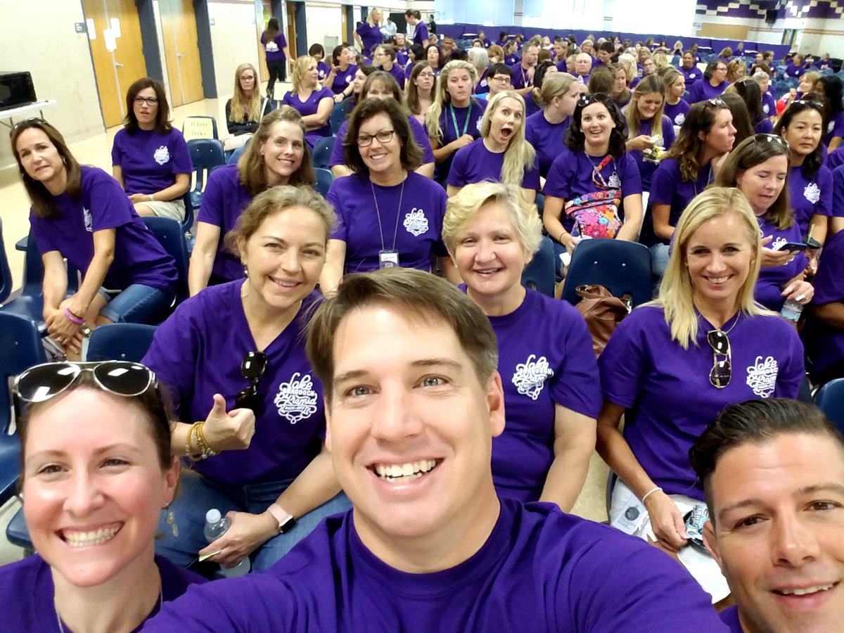 WhiteOaksES's tweet photo. Our WO teachers at the LB kickoff! Ready for a new year! #LBpyramid2017 https://t.co/7QuUdL96uv
