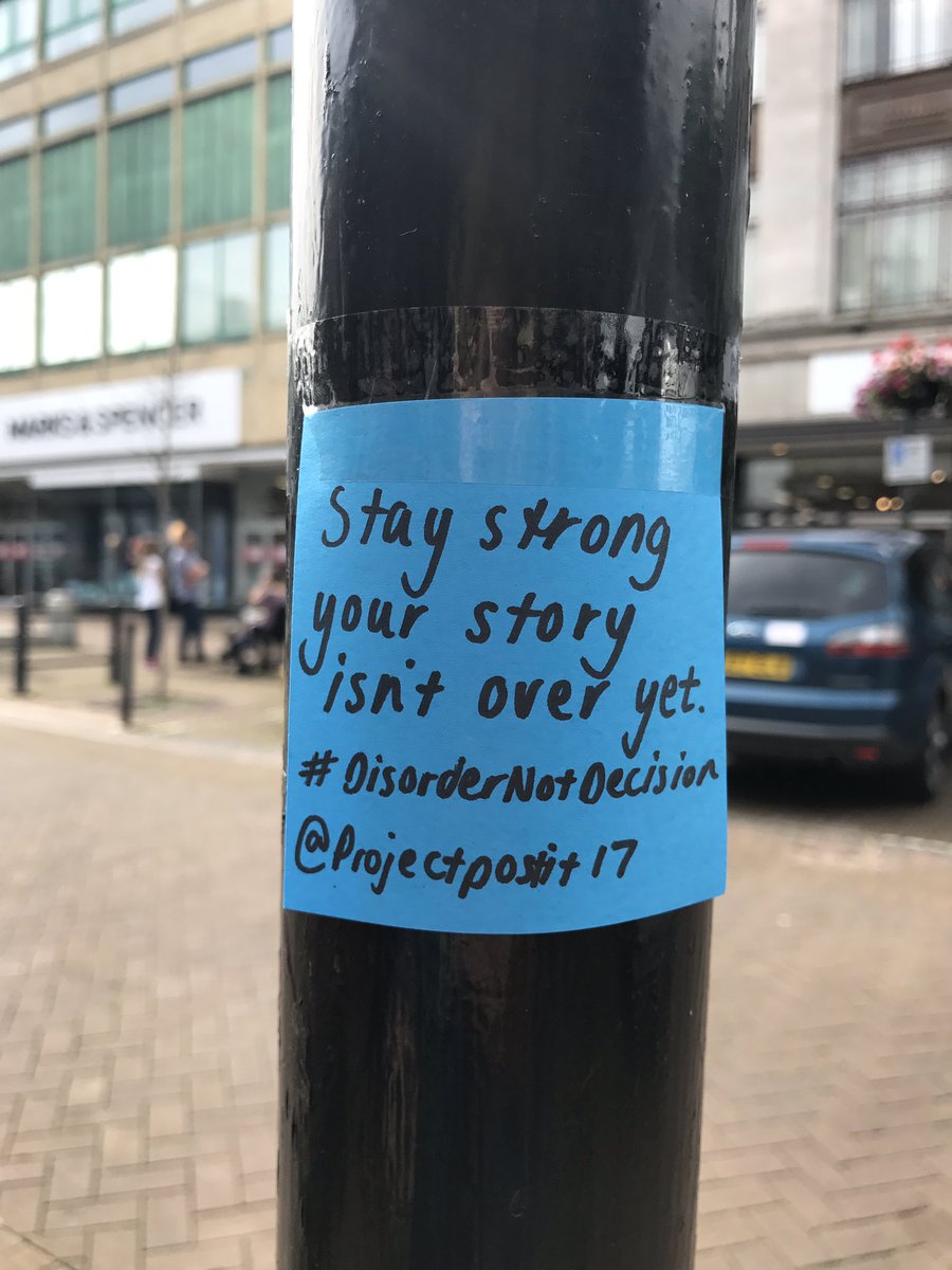 InspiraEvieH's tweet photo. Today's social action for @postitproject17, raising awareness around carlisle city centre. @NCSNorthWest @CE_Mind #DisorderNotDecision @NCS https://t.co/up1WfuJDsF