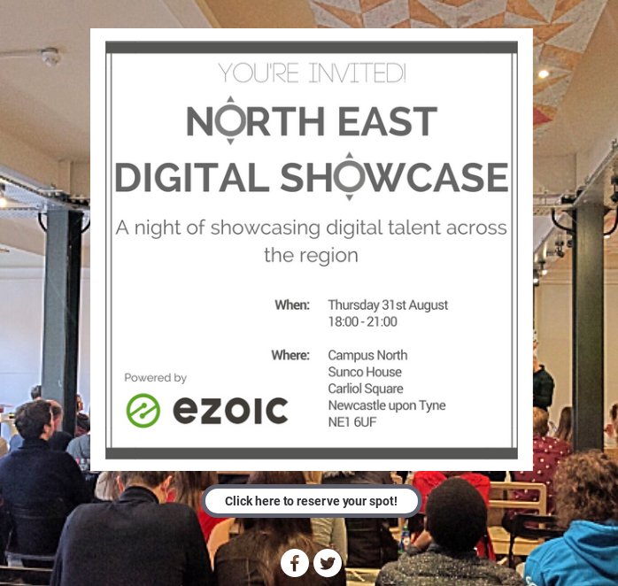 techforlifeuk's tweet photo. You're all invited!
August's #DigitalShowcase
Shining the spotlight on the digital talent we have in the #NorthEast🔦
https://t.co/imEtbphQLu https://t.co/XbHZygCaR9