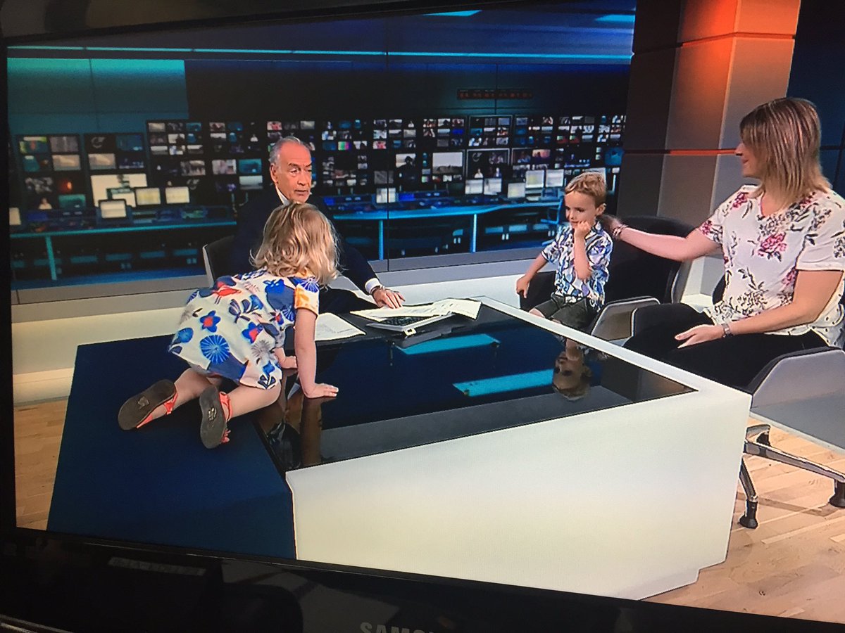 chrisshipitv's tweet photo. What happens when mum comes into the studio with the kids. Live on @itvnews. Top work by @alstewitn https://t.co/v8q8InVbTT