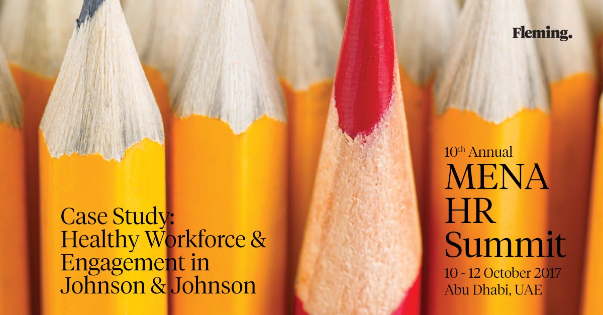 Fleming_HRtalk's tweet photo. Zakaa Farhat Bazeih will share a case study on 'Healthy Workforce &amp; Engagement in Johnson &amp; Johnson' at #menahr17. https://t.co/lrwyZBR24o https://t.co/9u1R0aA9I5