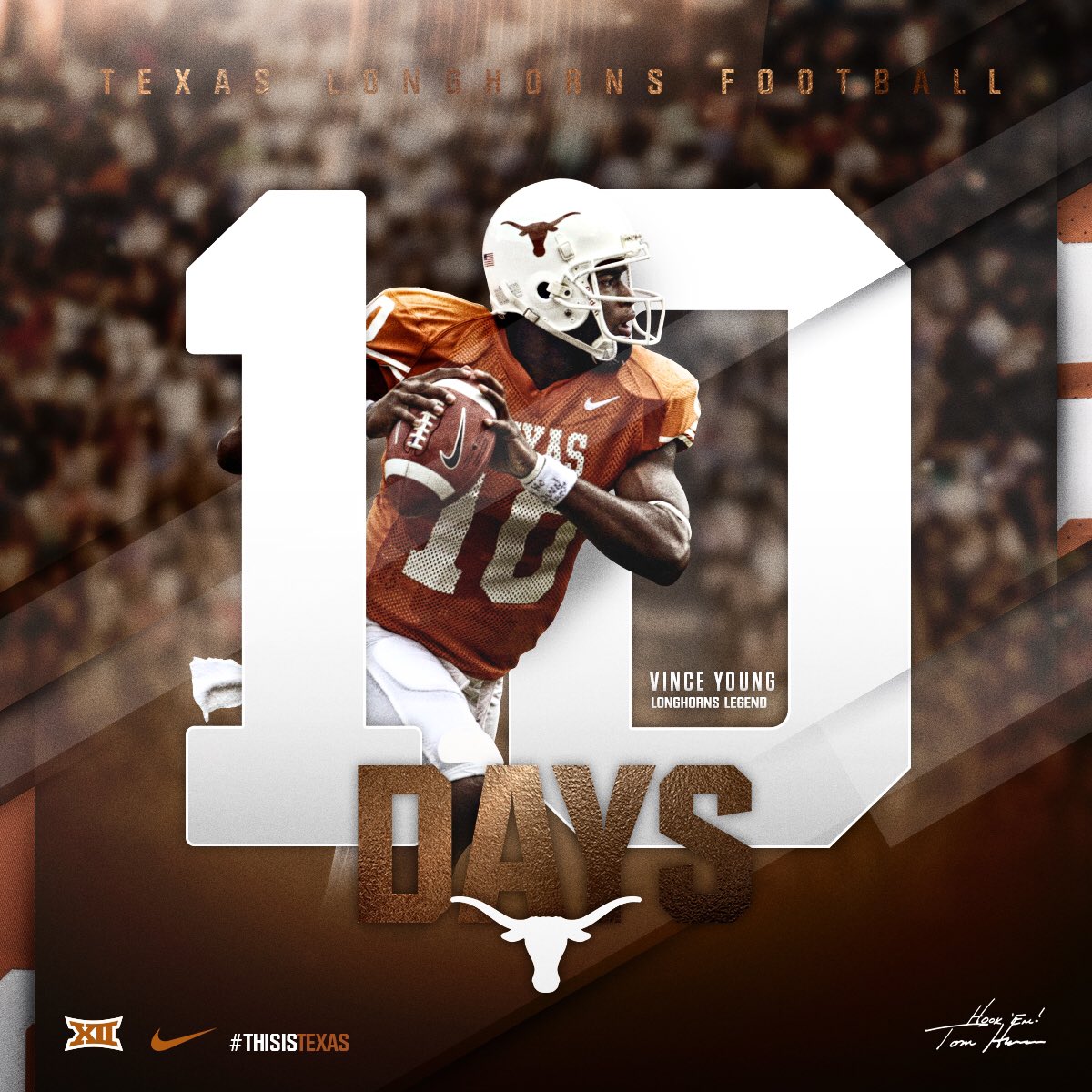 TexasFootball's tweet photo. 10 days. #ThisIsTexas #HookEm https://t.co/J5NMzqWgyq