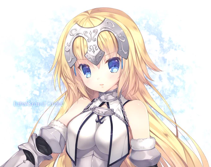 そういえば、カット用に描いたジャンヌさんの枠無し版ですー✨
あんまり下まで描いてないという><
#FGO 