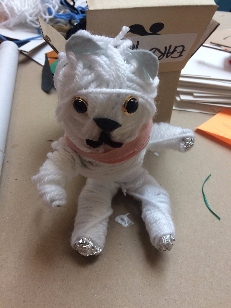 SadieEdginton's tweet image. Here&apos;s some super animal agents made in our @ArtHoppers workshop #claptonlibrary yesterday! #wool #workshop #making #animals