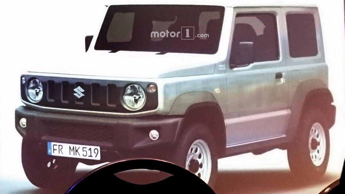 いろは6 Pa Twitter Suzuki Jimny Spy Photo カモフラージュされているがライト ガラス類がさっきのリーク画像にそっくり 全体的ジープ近づいた印象がある 画像を見ても軽自動車 の車格では無いのは明らか 国内でいうジムニー シエラにあたるモデルだろう