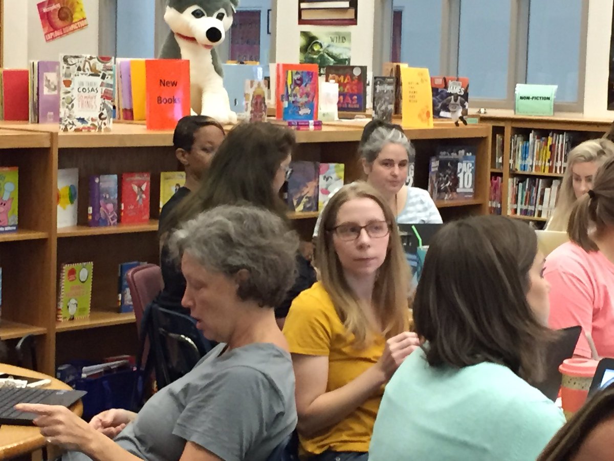 eyeonliteracy's tweet image. Third day of working with these awesome teachers! We&apos;re ready for the day! #McWPLN #MCWchallengeaccepted