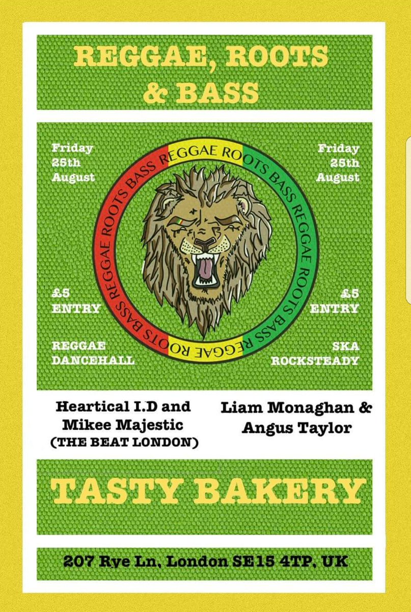 Reggae Roots & Bass (@reggaerootsbass) on Twitter photo Peckham #london this Friday. Can't wait! Carnival vibes with <a href="/innergold1/">Inner Gold Int</a> <a href="/mikeemajestic/">Mikee Majestic</a> @Hearticaldj & <a href="/reggaeville/">REGGAEVILLE.com</a> favourite Angus Taylor! Peckham #london this Friday. Can't wait! Carnival vibes with <a href="/innergold1/">Inner Gold Int</a> <a href="/mikeemajestic/">Mikee Majestic</a> @Hearticaldj & <a href="/reggaeville/">REGGAEVILLE.com</a> favourite Angus Taylor!