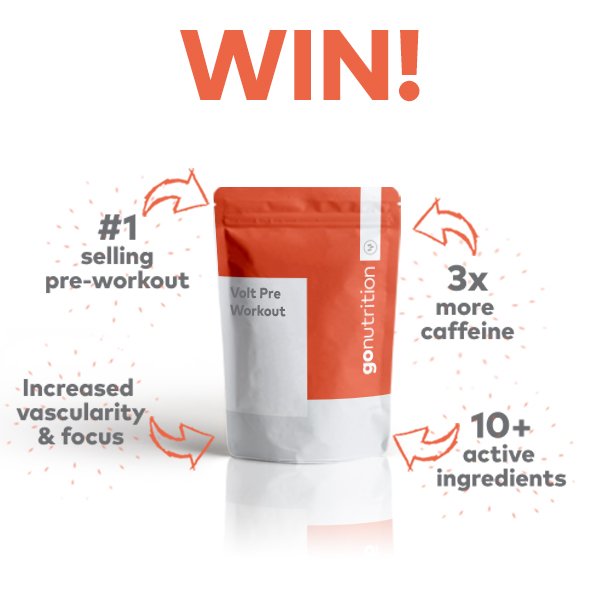 🎉 GIVEAWAY! 🎉

WIN our new and improve Volt Pre-Workout 2.0! ⚠️

✔Retweet to enter.

Now with 3x more caffeine. 👉 bit.ly/2azGFlV