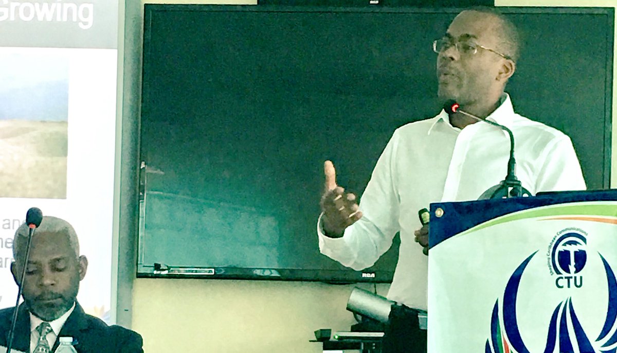 CaribNOG's tweet photo. @bevilwooding @TeamARIN making a solid case for #IPv6 adoption in the Caribbean at #CIGF2017 https://t.co/kmF8xS0BDx