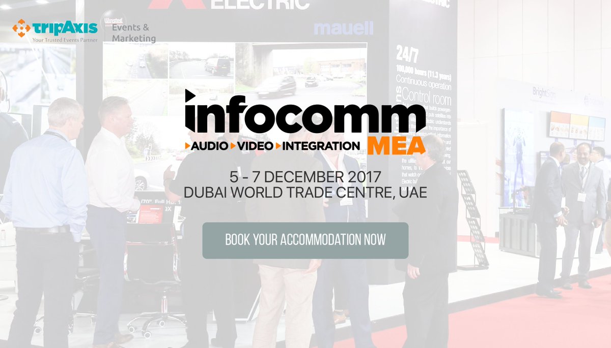 TripAxisEvents's tweet photo. Are you attending #InfoComm2017? For accommodation please contact Randy or Nirosha 📧info@tripaxisevents.com @InfoCommMEA #Dubai #AudioVisual https://t.co/fJLt7XyYy2