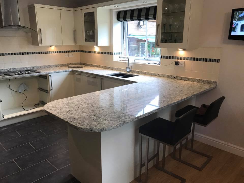 FRESH LOOK Worktop replacement in Tuscan Grey Quartz fitted this morning in Lincoln #quartzworktop #worktopreplacement #kitcheninspiration