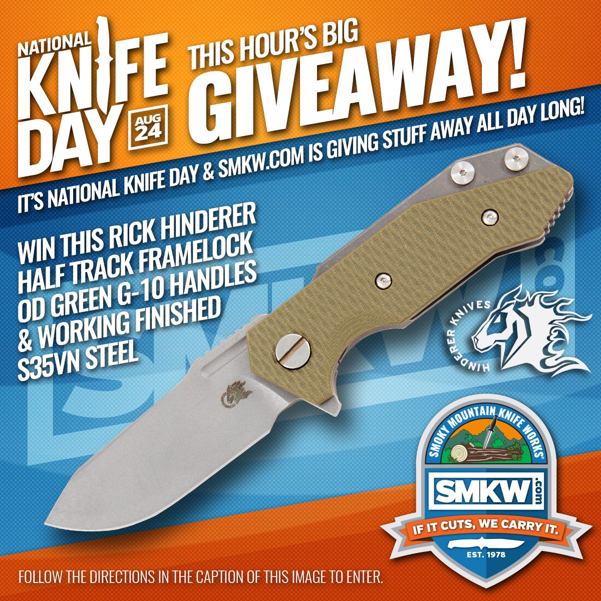 SMKWcom's tweet image. SMKW Giveaway! Retweet with hash tag #SMKWNKD17 before midnight to enter! Happy National Knife day from smkw.com
