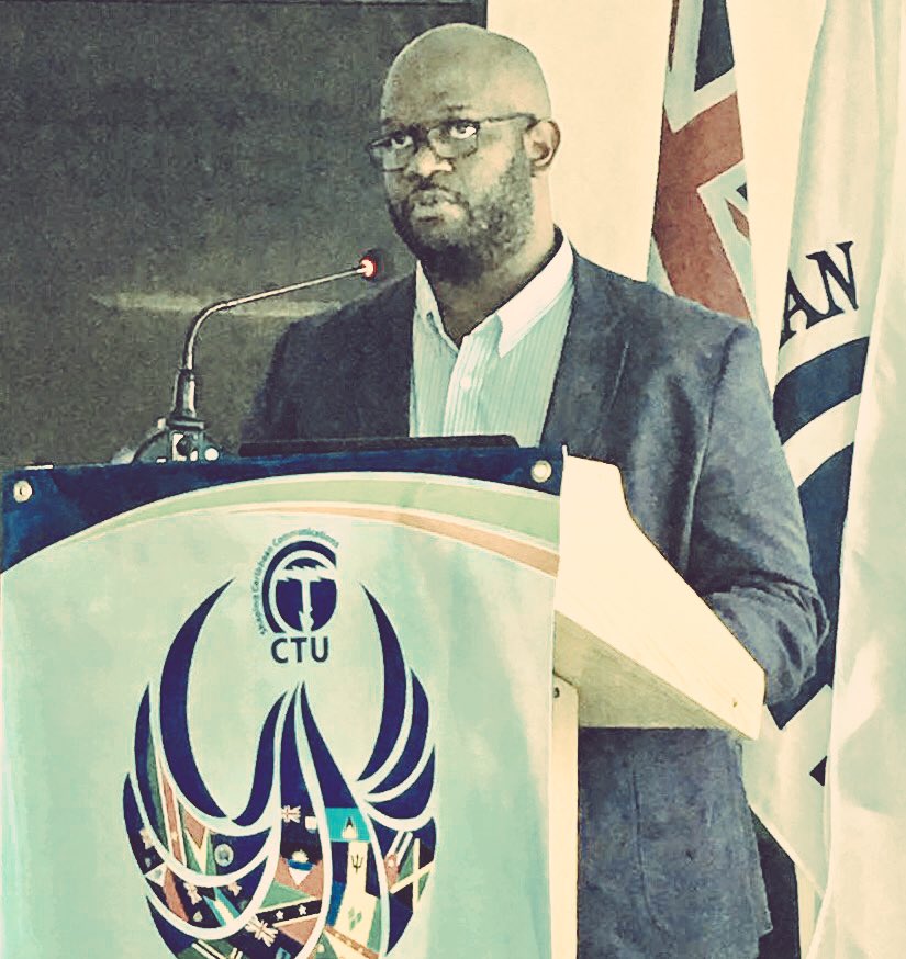 CaribNOG's tweet photo. Kevon Swift @swiffay of @lacnic giving practical recommendations to improve #IPv6 deployment at #CIGF2017 https://t.co/yfLaFzX4Si