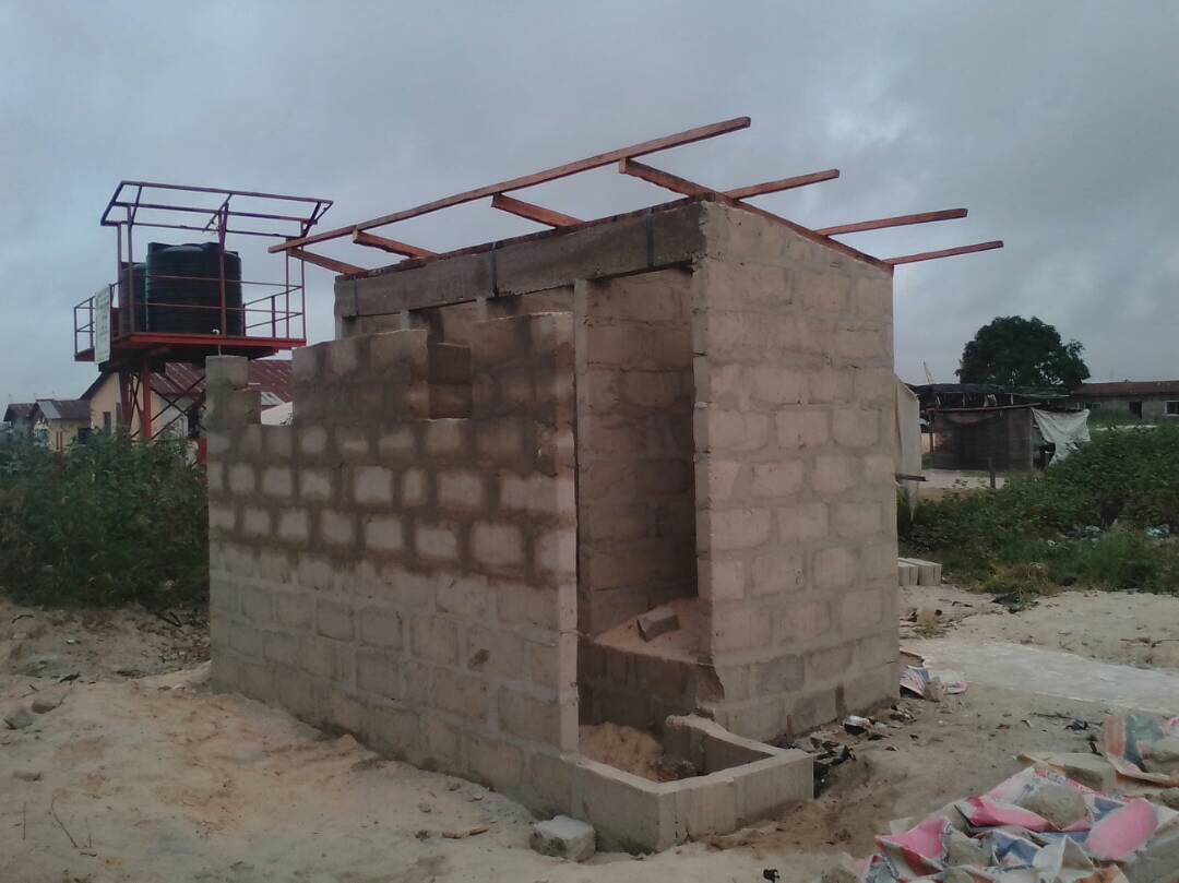 justempower's tweet photo. @NaijaFederation #biofil composting toilet almost complete at #ItunAgan #Lagos --> community-led sanitation solutions! @sdinet @ACTogetherUG https://t.co/OGEyjjin4F