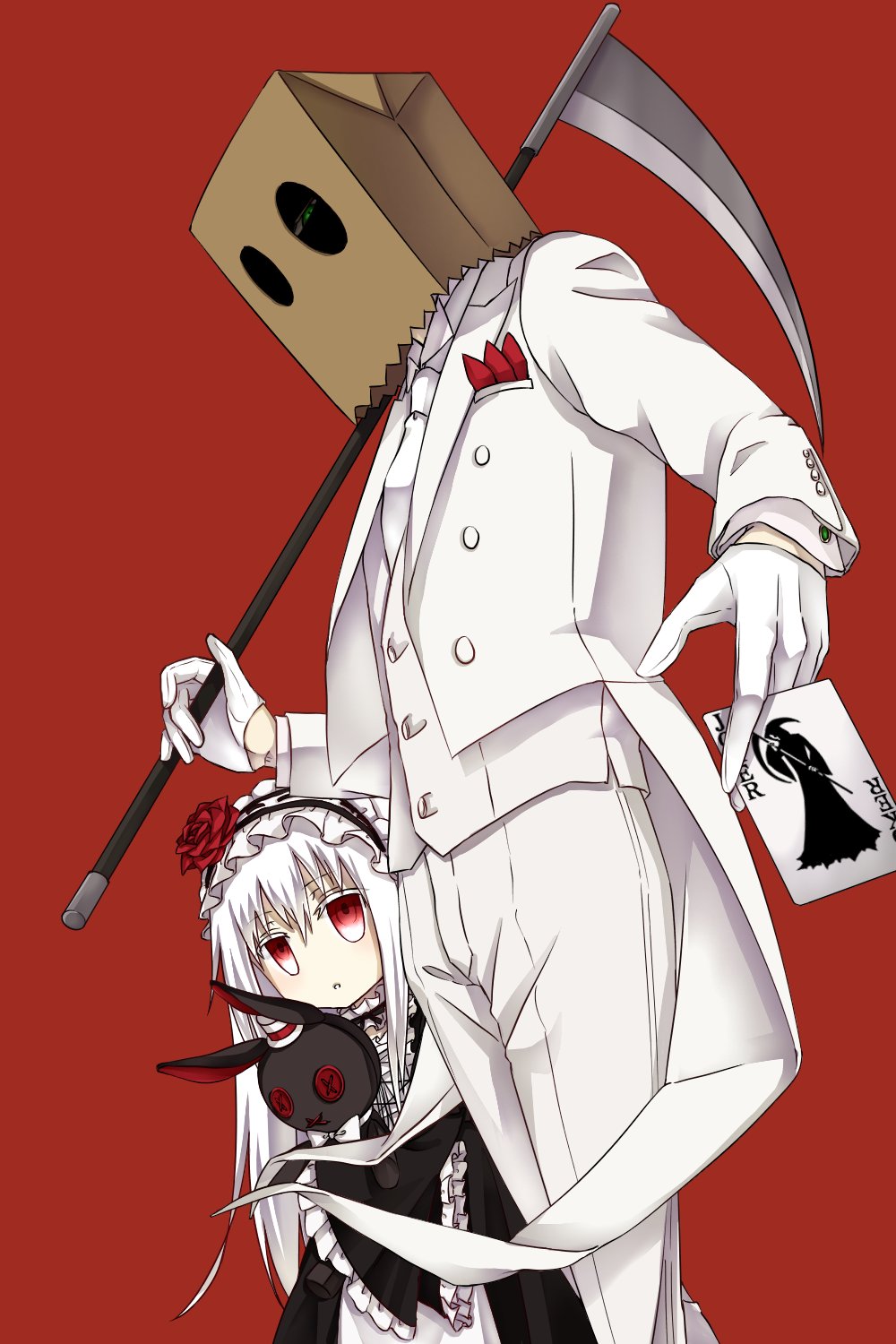 紗々鷹 殺人鬼とアルビノ少女 創作 イラスト T Co Yr0p33vpzg Twitter