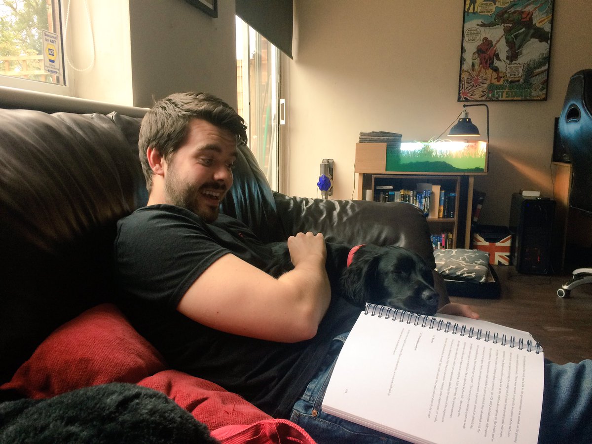 Helping <a href="/ffscout_az/">Not FFScout_Az (Andrew)</a> re-read his thesis. I'm so helpful :) 🐶😴#woofwoofwednesday