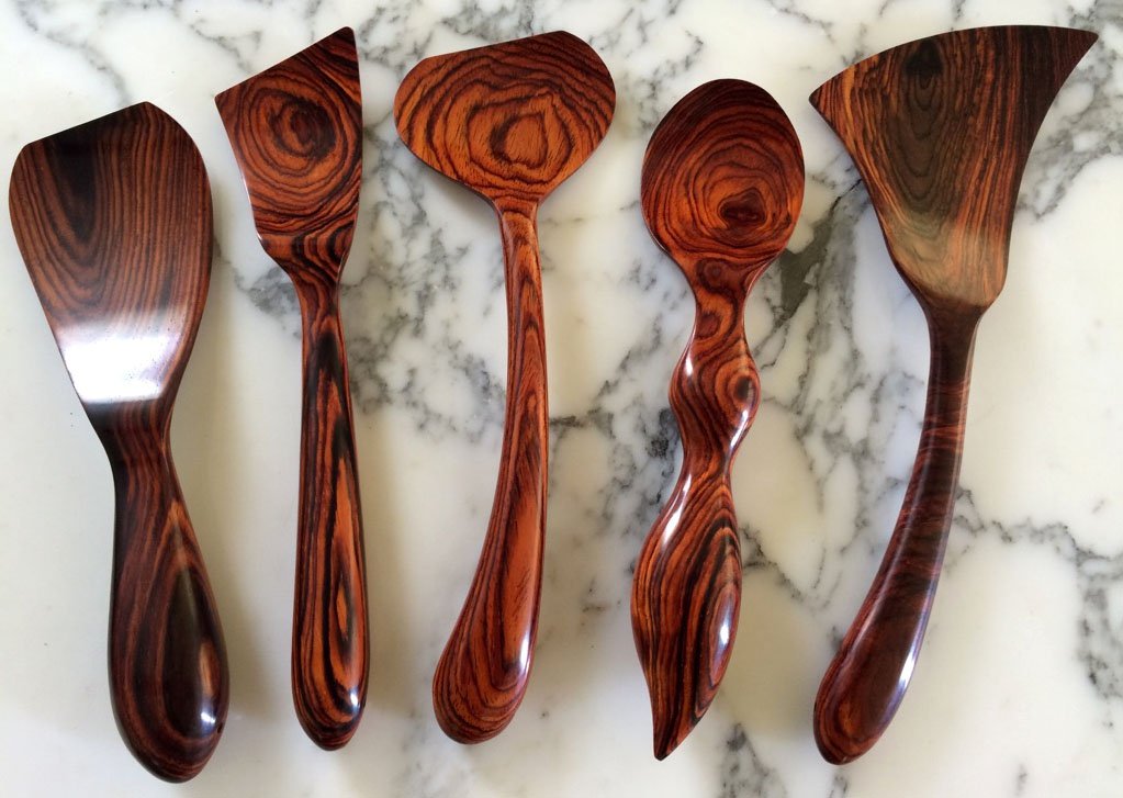#WOWCOCOBOLO This beautiful wood just came my way and I made a variety of cooking utensils... Stroganoff Stirrer, Wok Stir Fryer. Order now!