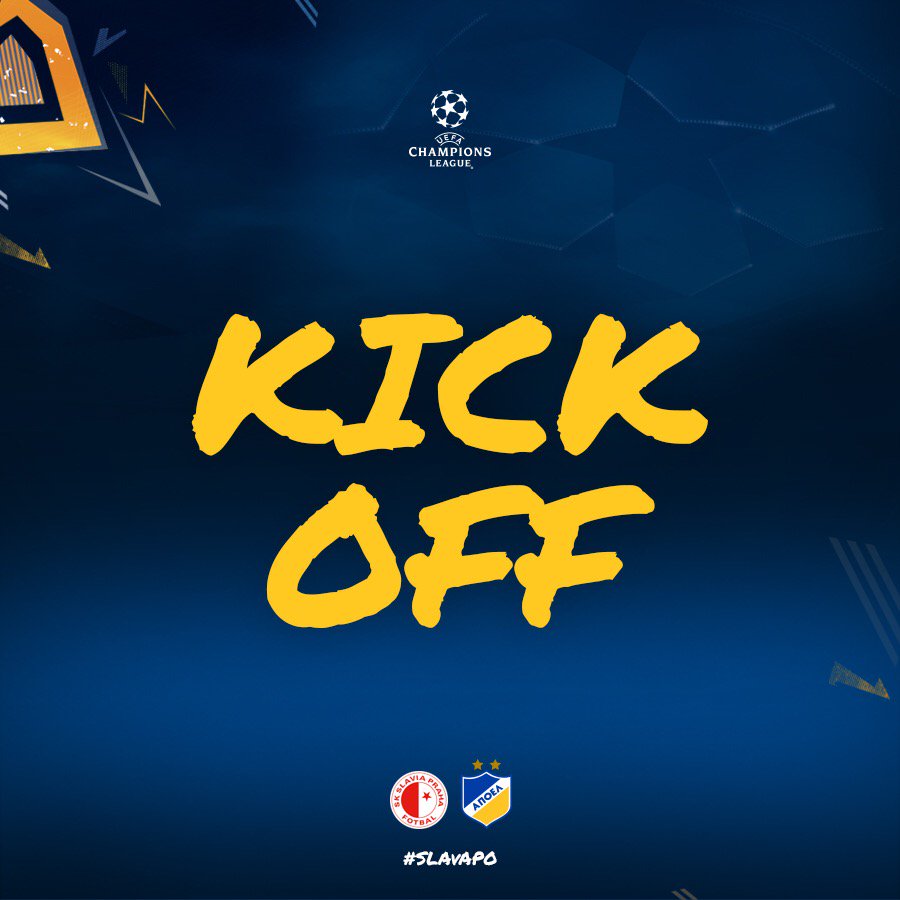 apoelfcofficial's tweet photo. [Kick-off] Ξεκίνησε ο επαναληπτικός.
@slaviaofficial [0] - #APOELFC [2] (#UCL P/O-2nd leg) #apoelfclive #SLAvAPO https://t.co/o5AyDqcCm3