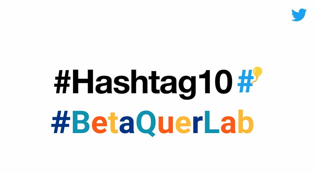 São 10 anos de criação da Hashtag... E a Equipe #BetaQuerLab fica feliz em poder fazer uso dessa ferramenta. Feliz #Hashtag10 @TwitterBrasil