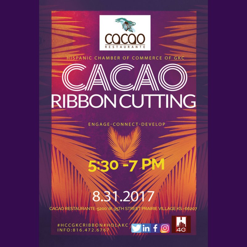 hccgkc's tweet photo. Plan to join @CacaoKC and @hccgkc for a #ribbon cutting |5200 W.95th st PV,KS 66207 | 08/31 | @HCCGKCAmbass @SFi8593913 @SocialShadow1 https://t.co/xbJDr0Ok2D