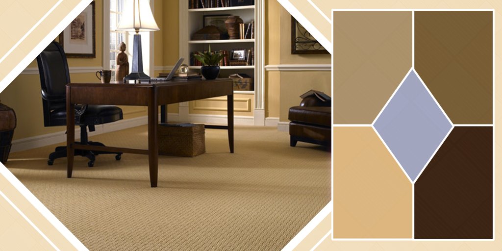 CCDesignCenter's tweet photo. Create a home office that encourages productivity with neutral colors inspired by Bon Ton carpet. https://t.co/qasqm1TpqT