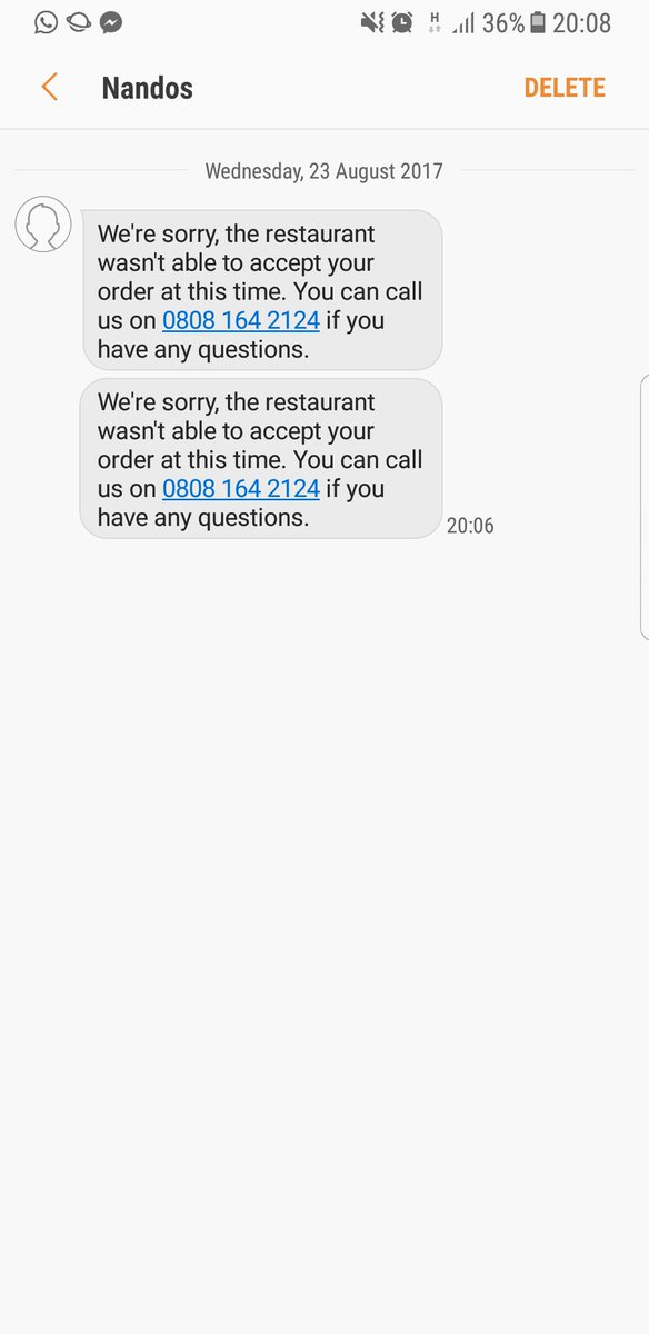 Jacktothelee's tweet photo. Heartbroken @NandosUK https://t.co/YJUjOfNU8d