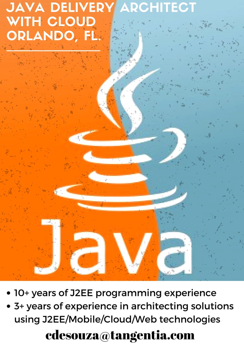 Clivedesouza21's tweet image. Looking to connect/Follow with #JavaArchitects who are looking for an amazing #Job Change opportunity @DevelopJavaJobs #Cloud #architects