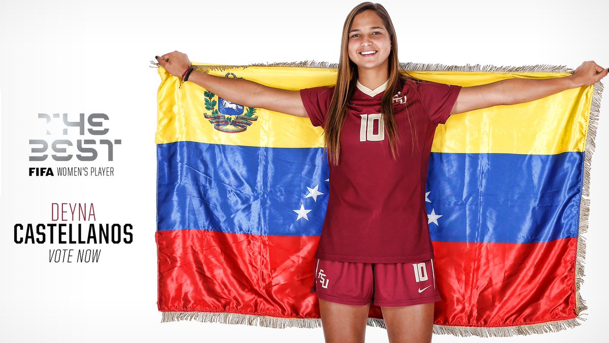 FSUSoccer's tweet photo. You can help vote Deyna Castellanos to be named #TheBest Women's Player in FIFA!

She's one of 10 nominees. 

Vote: https://t.co/1djczmtliq https://t.co/OMtgskXMHE