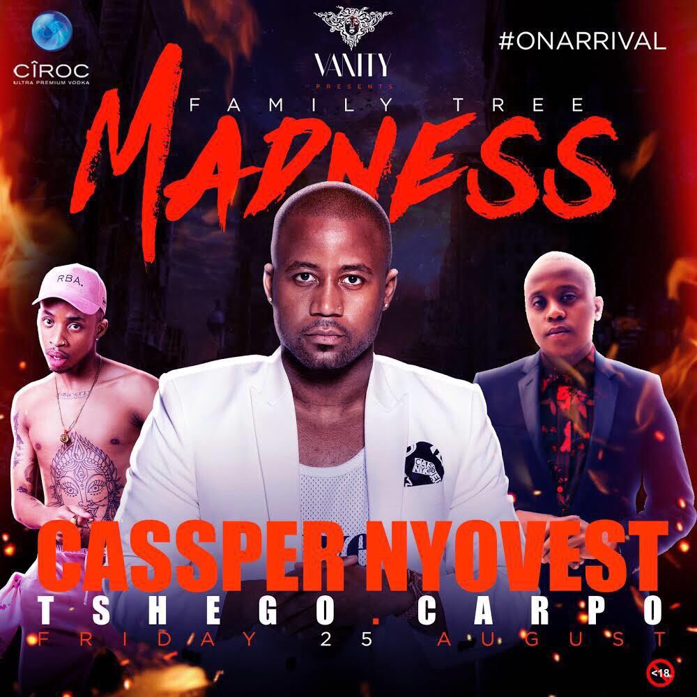 casspernyovest's tweet photo. Back in the jungle!!! Straight to work!!! I got 2 party in 2 cities!!! Taboo and Vanity this Friday!!! It's #FamilyTreeMadness https://t.co/334rxnRSh8