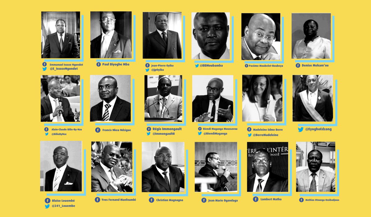 Orbellia's tweet photo. Retrouvez le Trombinoscope "Social Medias" du nouveau gouvernement! Twitter, Facebook, nos ministres osent l'aventure digitale! #Gabon https://t.co/FcMlM6y0Y4